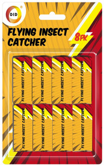 Did Insecten/vliegen vang plakstrips - 8x stuks - kleefstrips