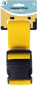 Did Kofferriem/bagageriem - verstelbaar - 180 x 5 cm - geel - koffer beveiliging - kofferband