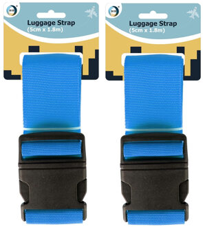 Did Kofferriem/bagageriem verstelbaar - 2x - 180 cm - blauw