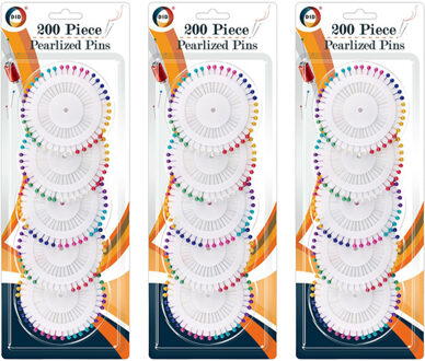 Did Kopspelden/naaispelden - 3.6 cm - gekleurd - 600x stuks - hobby sierspelden