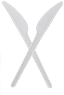 Did kunststof messen bestek - biologisch afbreekbaar - 15x stuks - bbq en verjaardag