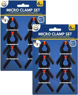 Did Mini zeilklem/hobby clip set van 12x - 6 cm - kunststof - Dekzeil klemmen - Camping/outdoor