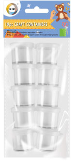 Did Opbergpotjes - 10x stuks - transparant - 2,5 cm - met deksel