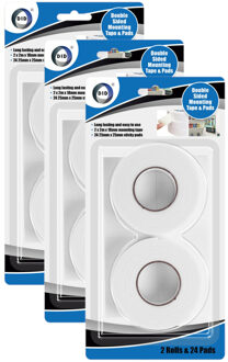 Did Pakket van 6x rollen dubbelzijdig foam tape en 72x dubbelzijdige pads