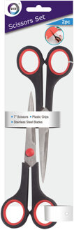 Did Scharen set - 2x stuks - keukenschaar - metaal/ kunststof - 17 cm