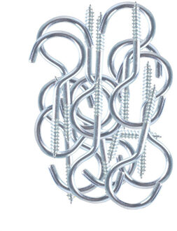 Did Schroefhaken - 16x stuks - 5,5 cm - gegalvaniseerd - ophanghaken