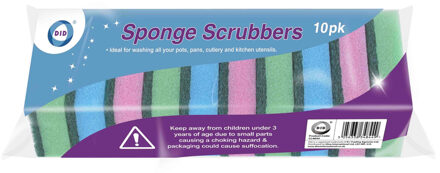 Did Schuur sponzen - 10x - schoonmaak spons - afwas / keuken / huishouden