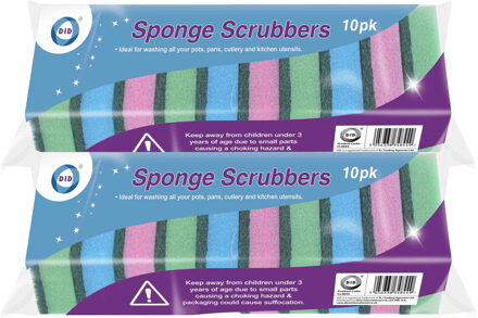 Did Schuur sponzen - 20x - schoonmaak spons - afwas / keuken / huishouden