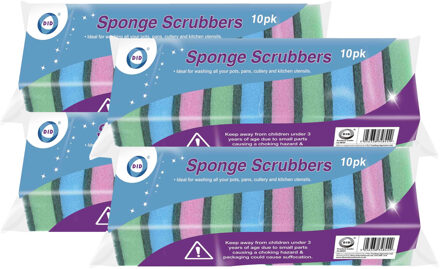 Did Schuur sponzen - 40x - schoonmaak spons - afwas / keuken / huishouden