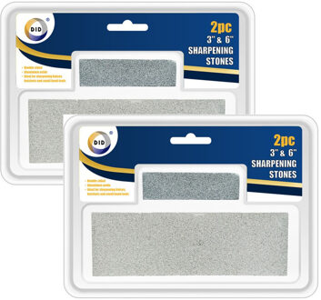 Did Set van 4x Wetstenen / slijpstenen dubbelzijdig 7,5 en 15 cm