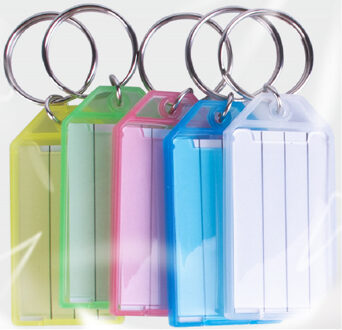 Did Sleutellabels/sleutelhangers - 10x - gekleurd - hanger met etiket - Sleutelhangers