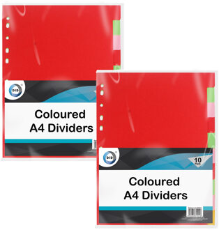 Did Tabbladen A4 formaat - papier - 20x stuks - met 11 ringgaatjes - multomap ordenen