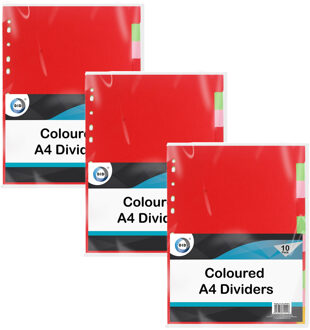 Did Tabbladen A4 formaat - papier - 30x stuks - met 11 ringgaatjes - multomap ordenen