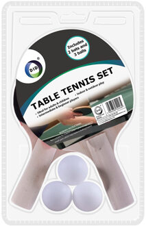 Did Tafeltennissen/PingPong setje - met 2x batjes en 3x balletjes