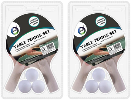 Did Tafeltennissen/PingPong setje - met 4x batjes en 6x balletjes