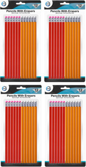 Did Teken potloden - 48x - grijs - met gummetje - schrijfbenodigdheden