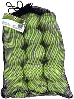 Did Tennisballen - 24x - geel - rubber/katoen - standaard formaat - buitenspeelgoed