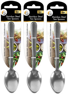 Did Theelepels - 18x - 15 cm - roestvrijstaal - dessertlepels