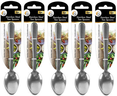Did Theelepels - 30x - 15 cm - roestvrijstaal - dessertlepels