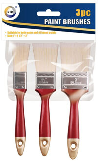 Did Verfkwasten set - 3-delig - plat - 25-35-50 mm - kunststof