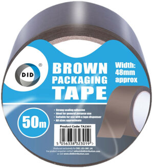 Did verpakkingstape bruin 50 meter - Tape (klussen)