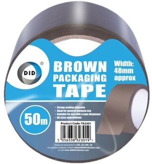 Did verpakkingstape bruin 50 meter - Tape (klussen)