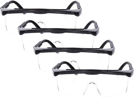 Did verstelbare veiligheidsbril/vuurwerkbril - 4x - kunststof - beschermbril