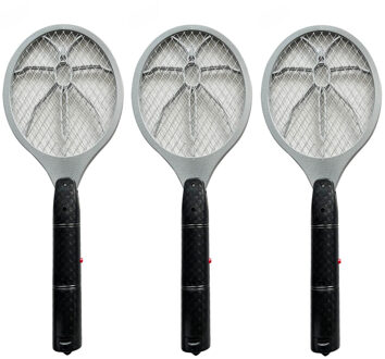 Did Vliegenmepper - 3x - elektrisch - grijs - kunststof/metaal - 45 x 18 cm