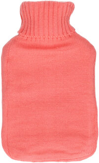 Did Warmwaterkruik met gebreide hoes - roze - 2 liter - heet water kruik