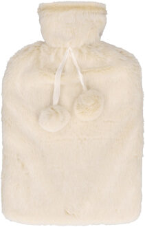 Did Warmwaterkruik - met zachte pluche hoes - creme wit - 2L - kruik