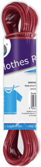 Did Waslijn/drooglijn 15 meter PVC rood