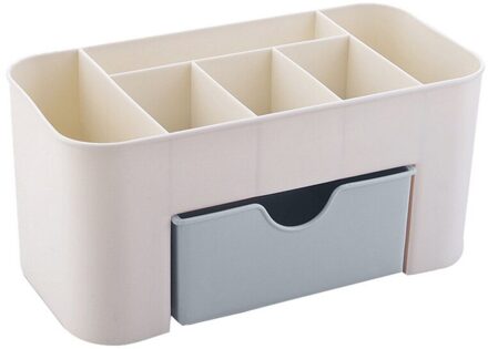 Didihou Cosmetische Doos Met Laden Opbergdozen Multifuncation Desktop Plastic Sieraden Doos Besparen Plaats 22x10.5x10.5cm licht blauw