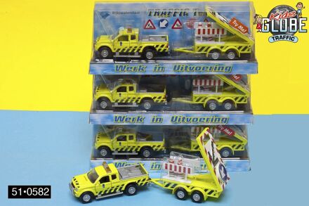 Die Cast auto Rijkswaterstaat met lichten en aanhanger Multikleur