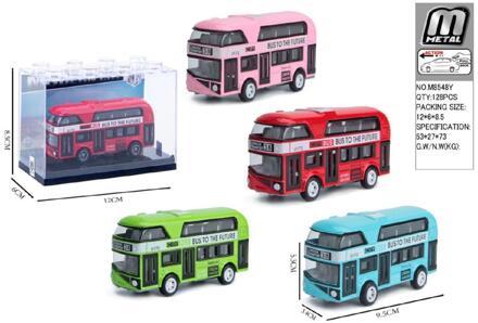Die Cast Dubbel Dekker 10x4x6cm verschillende