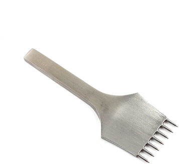 Die-Staal Lederen Punch Tool Rond Gat Craft Lederen Beitel Prikken Iron Stiksels Gereedschap Voor Leer 3/4/5Mm Afstand 5mm 7 teeth