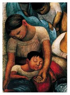 Diego Rivera - La Noche De Los Pobres Kunstdruk 60x80cm