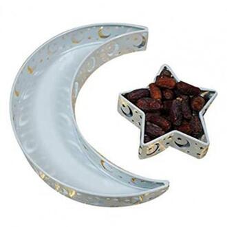 Dienblad Delicate Moon Star Vorm Ijzer Servies Dessert Party Opslag Container Voor Thuis 2