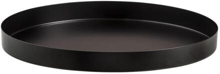 Dienblad Fenno Decoratief - - Ø30 Cm - Metaal - Zwart
