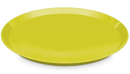 Dienblad - groen - kunststof - D34x2 cm - rond - serveerblad - kopjes/glazen