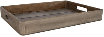 Dienblad "kai" Large Grijs Hout 36,5x26,5x4,5 Cm