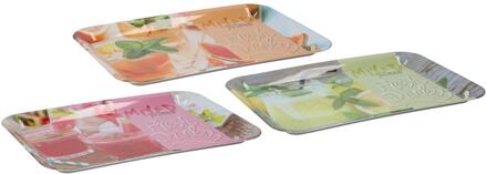 Dienblad kunststof 41x30x2cm Fruit verschillende