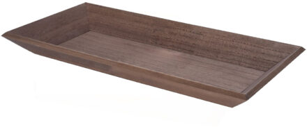 Dienblad - rechthoekig - L40 x B20,5 x H3,7 cm - hout - Kaarsenonderzetter - kaarsenbord - tafeldeco