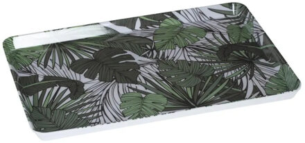 Dienblad - serveerblad - Jungle print - 30 x 22 cm - groen - kunststof