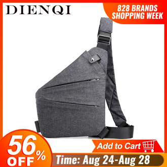 DIENQI Multifunction Chest Bags Anti Theft Single Shoulder Bags for Men Waterproof Male Crossbody Messenger Bag Fanny Pack Sac