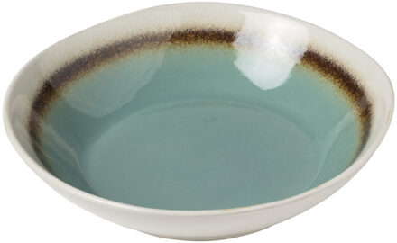 Diep bord Roots - turquoise - ø20x5.4 cm