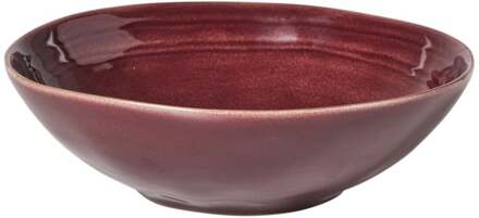 Diep bord Toscane - bordeauxrood - ø19x6 cm