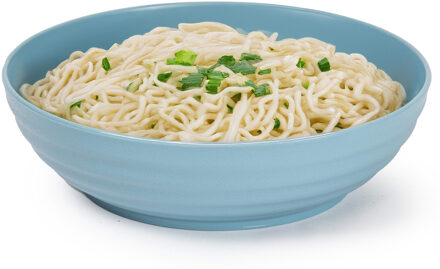 diep soep bord - blauw - kunststof - D19 cm