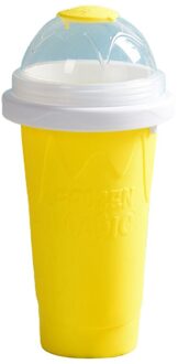 Diepgevroren Smoothies Cup Zelfgemaakte Milkshake Fles Slush En Schudden Maker Snelle Koeling Cup Ijs Magic Slushy Maker geel