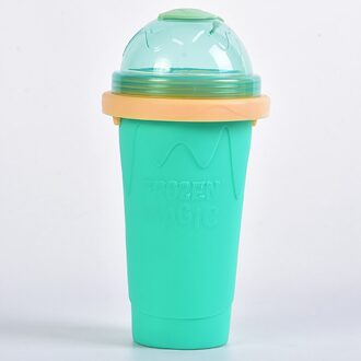 Diepgevroren Smoothies Cup Zelfgemaakte Milkshake Fles Slush En Schudden Maker Snelle Koeling Cup Ijs Magic Slushy Maker groen