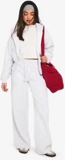 Diepzomen Hoodie En Joggers Met Rechte Pijpen Trainingspak, Ash Grey - XL